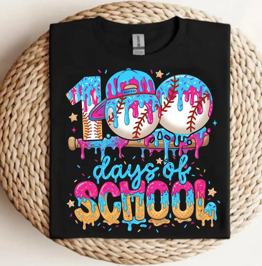 100 Days Of School Baseball brandedbybarta