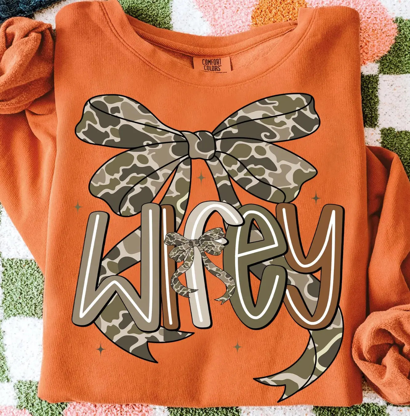 Camo Wifey Bow brandedbybarta