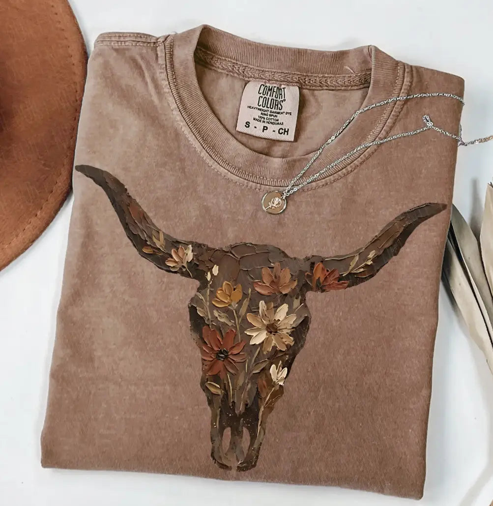 Floral Western Cow brandedbybarta