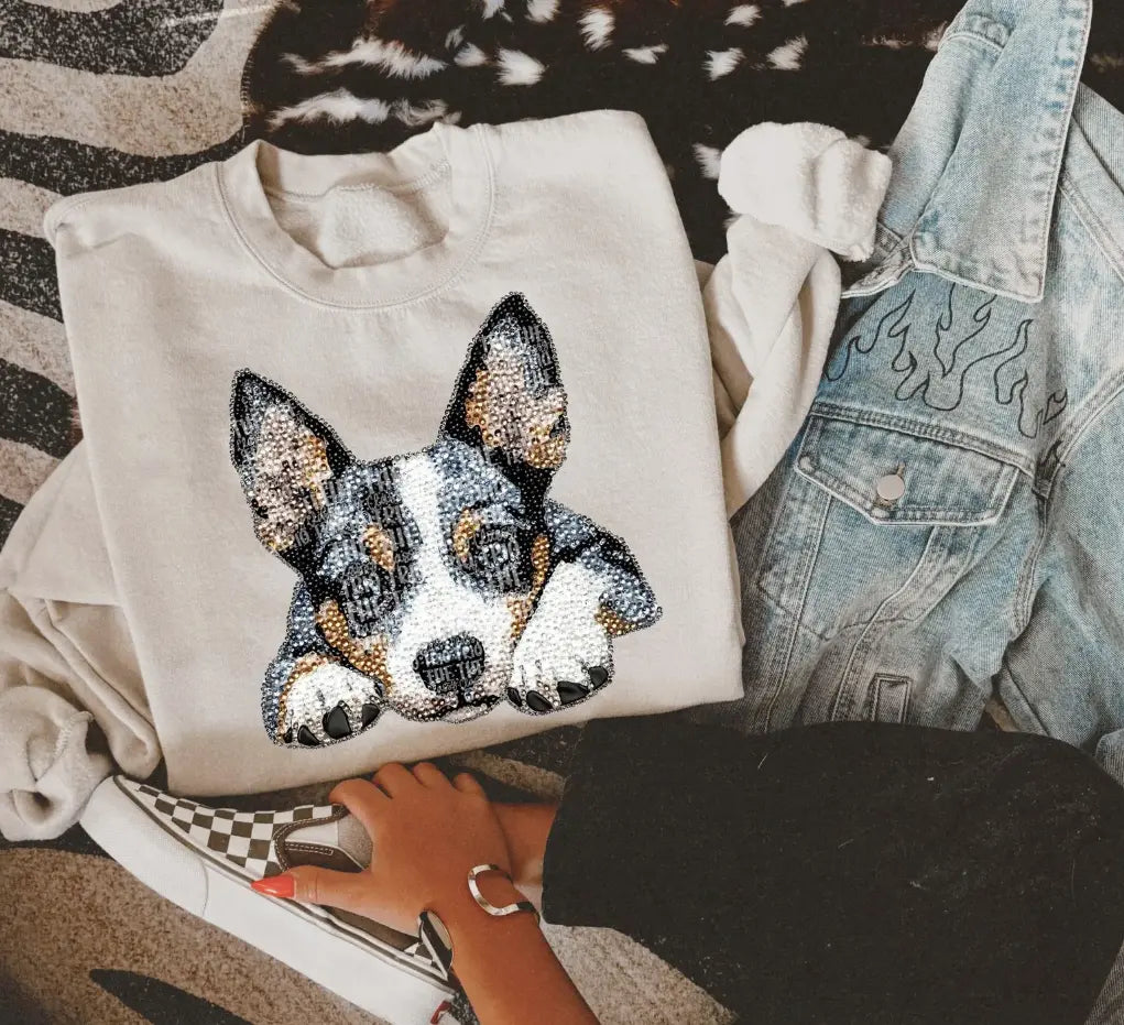 Faux Rhinestone Blue Heeler brandedbybarta