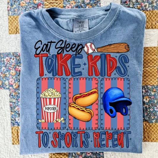 Eat Sleep Take Kids To Sports Repeat brandedbybarta