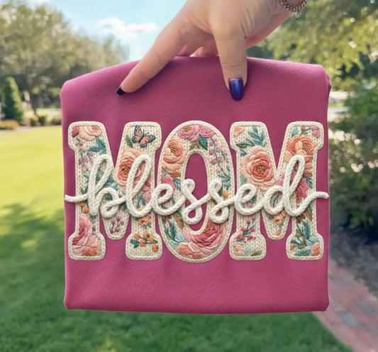 Blessed Mom Faux Yarn brandedbybarta