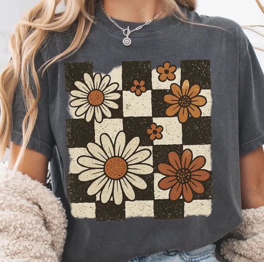Boho Floral Checkered brandedbybarta
