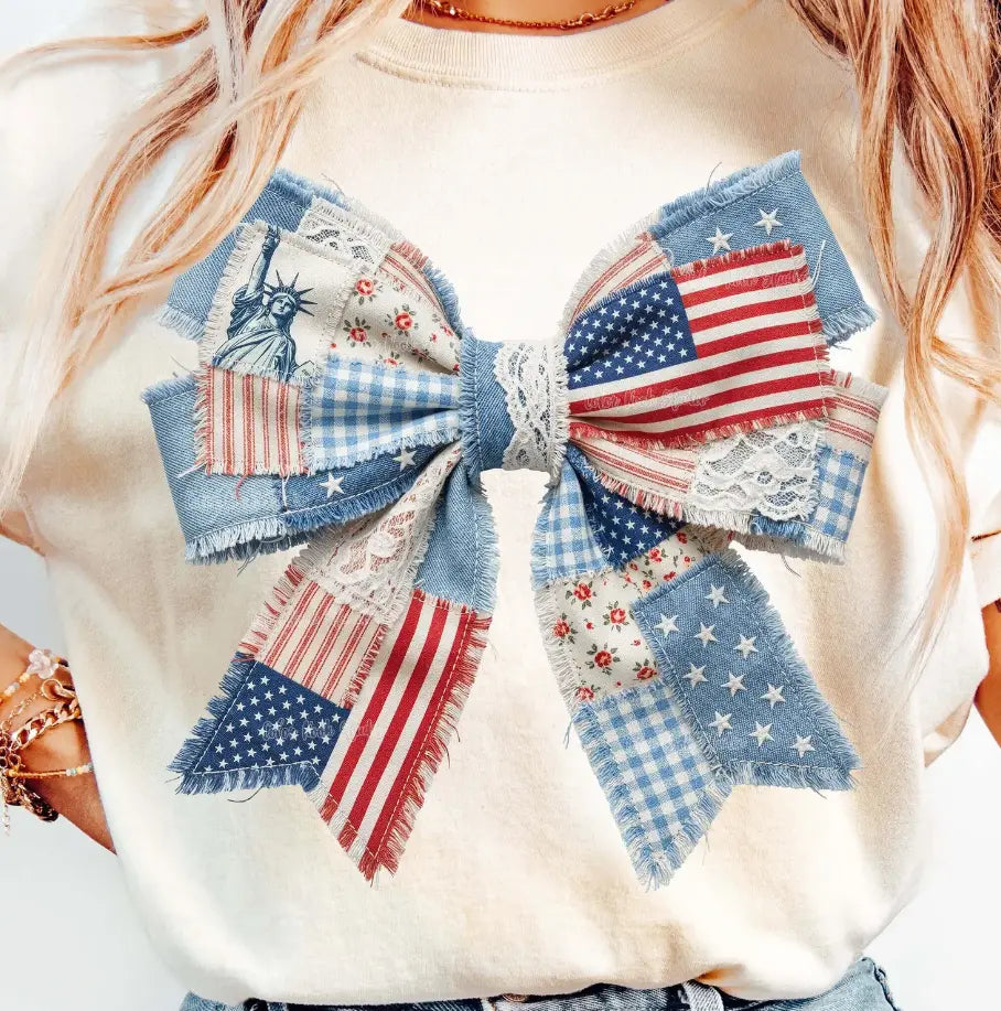 Patriotic Coquette Bow brandedbybarta