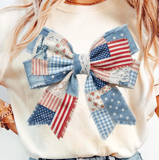 Patriotic Coquette Bow brandedbybarta
