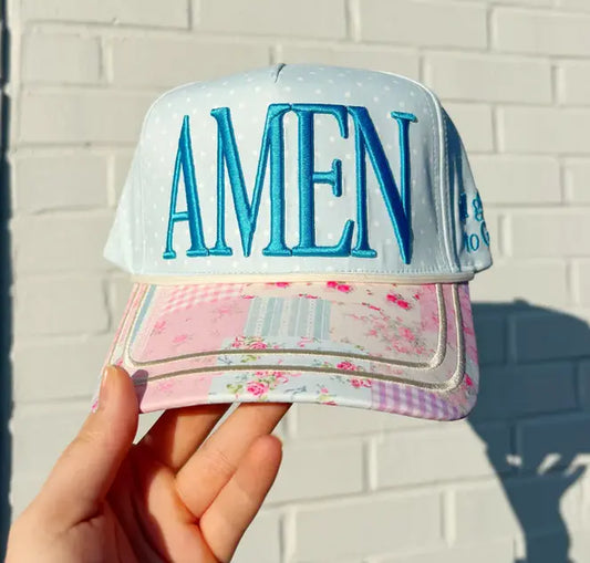 Floral Amen Hat Branded By Barta
