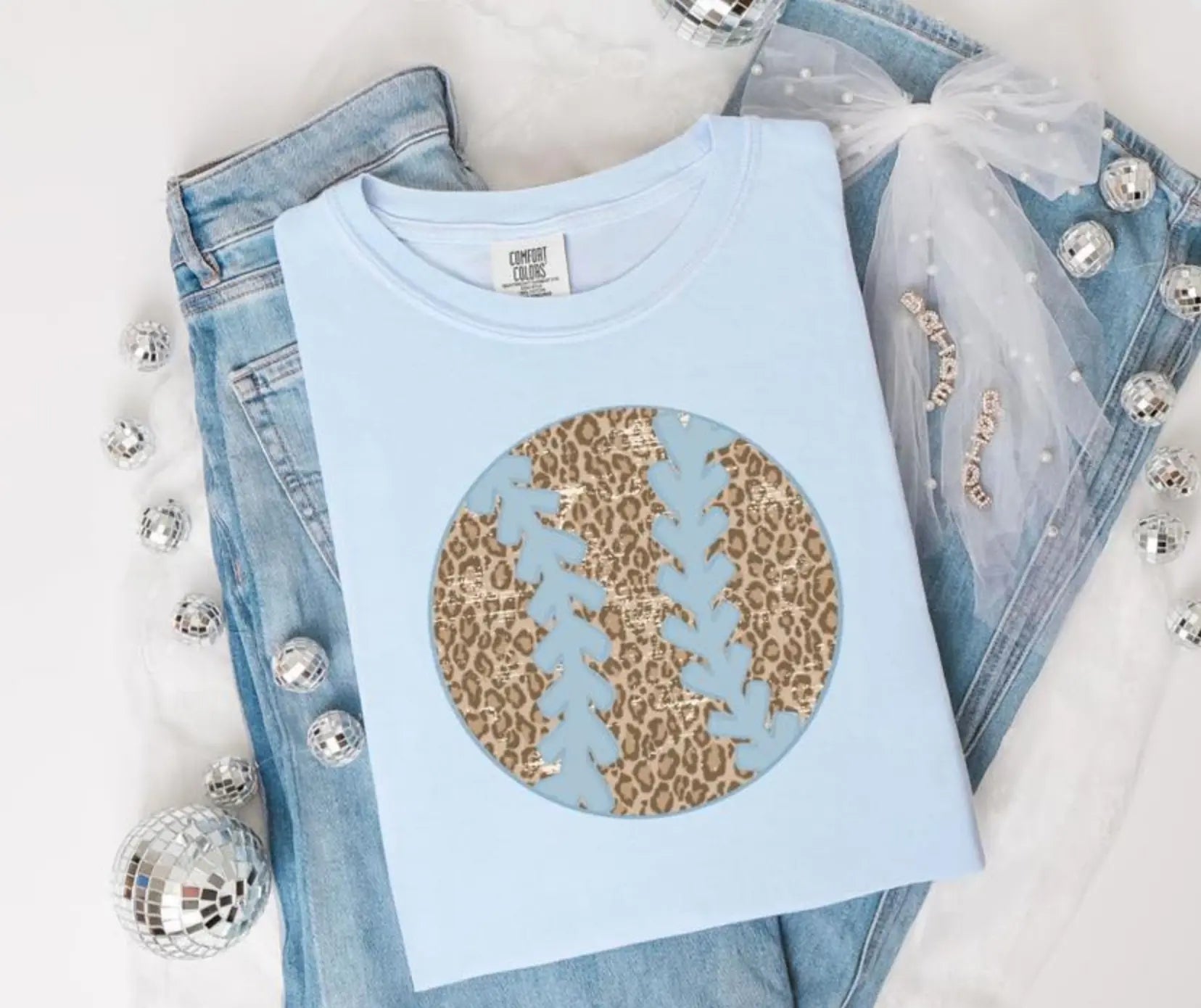 Distressed Leopard Print Baseball/Softball brandedbybarta
