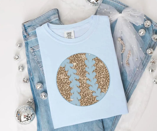 Distressed Leopard Print Baseball/Softball brandedbybarta