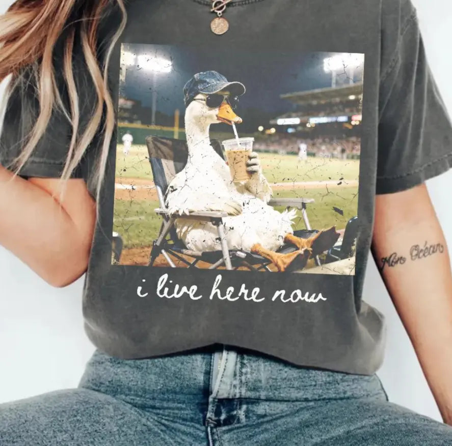 I Live Here Now Goose Baseball brandedbybarta