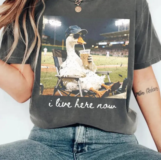 I Live Here Now Goose Baseball brandedbybarta