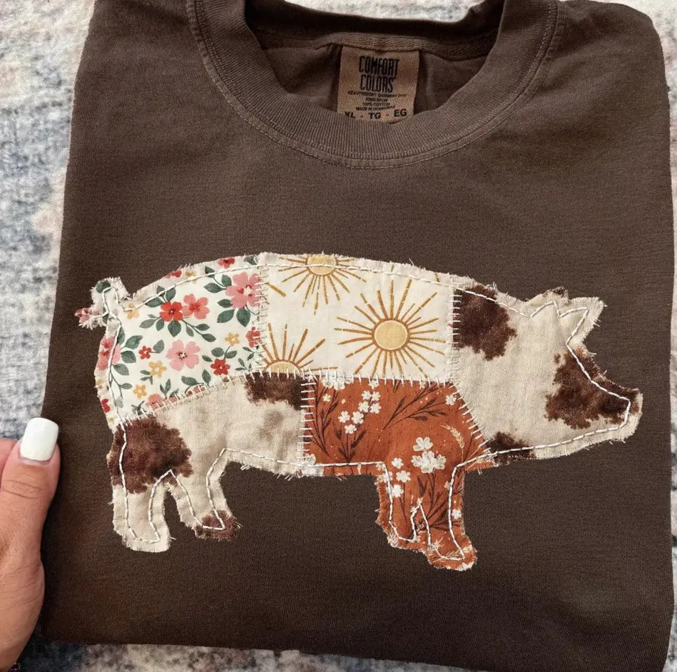 Western Pig Faux Patchwork brandedbybarta