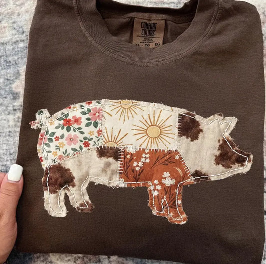 Western Pig Faux Patchwork brandedbybarta