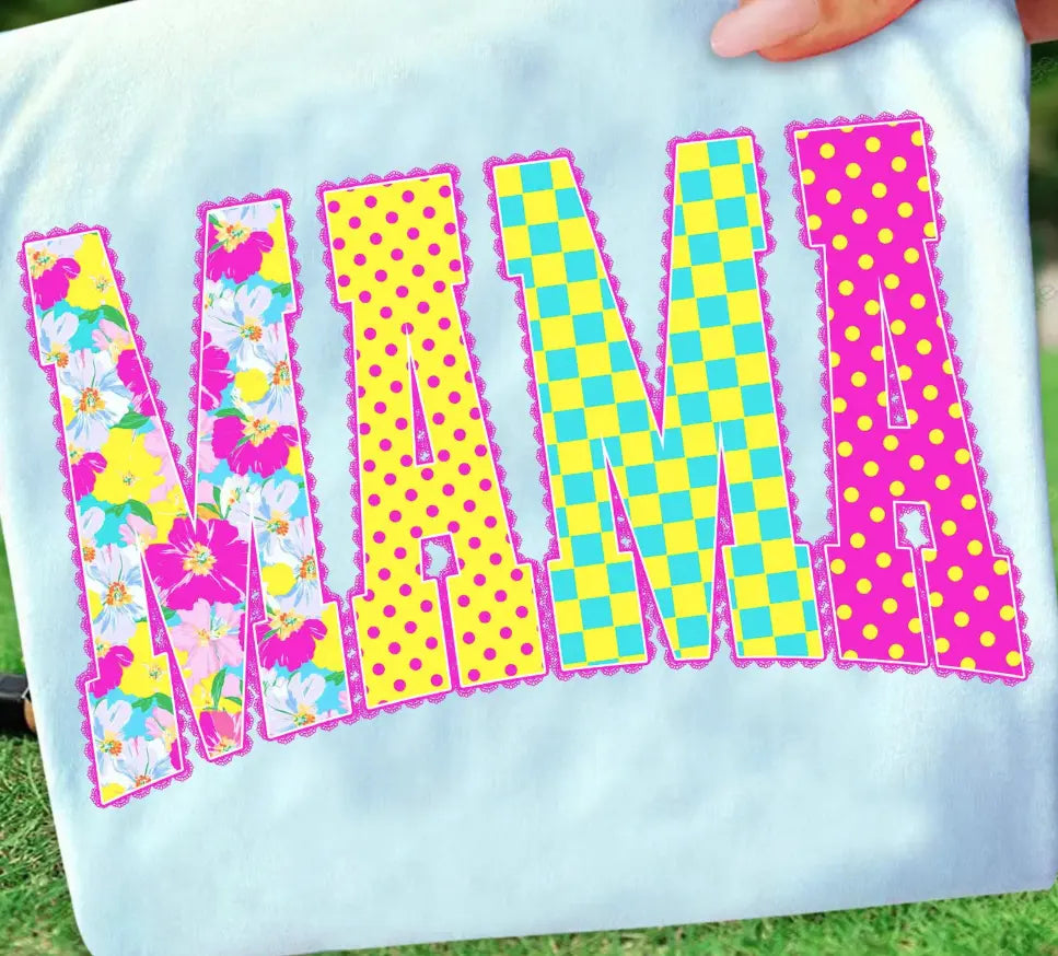 Retro Neon Mama Summer Floral brandedbybarta