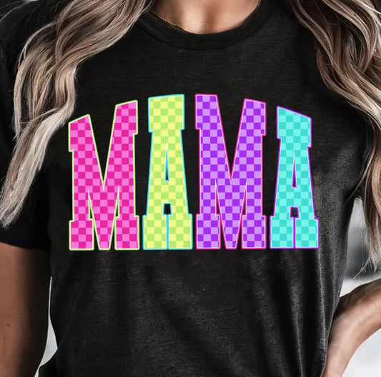 Neon Checkered Mama brandedbybarta