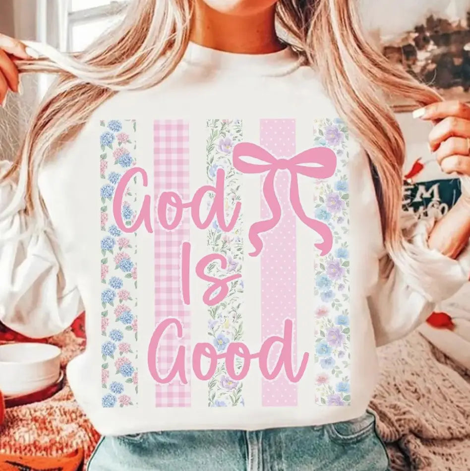 Striped Floral God Is Good brandedbybarta