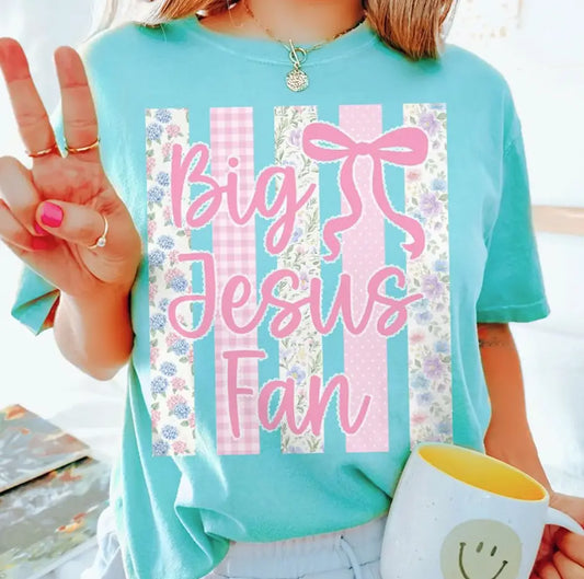 Striped Floral Big Jesus Fan brandedbybarta