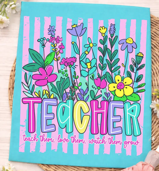 Striped Neon Teacher brandedbybarta