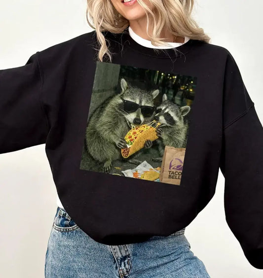 Racoon Eating Tacos brandedbybarta