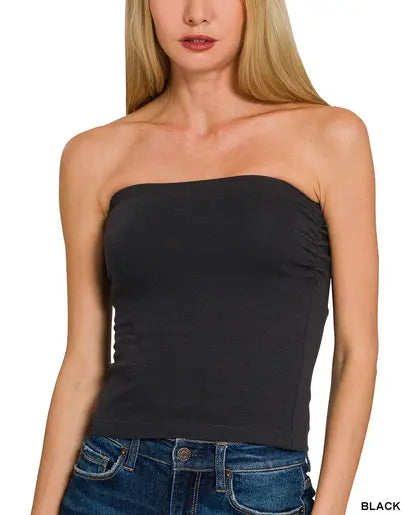 Cotton tube built-in bra top Branded By Barta
