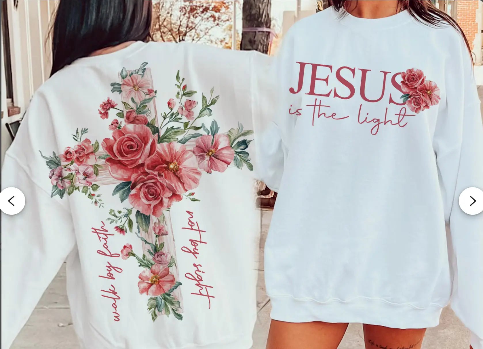 Walk by faith cross ADD front pocket or full - Branded By Barta