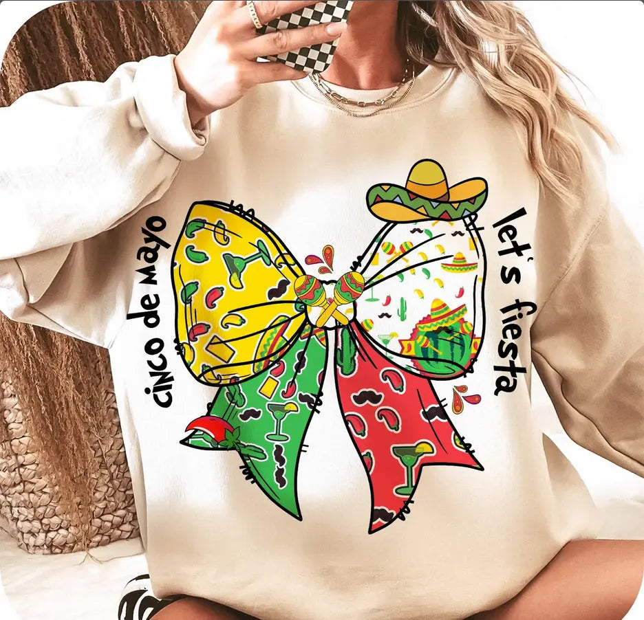 Fiesta and cinco de mayo Bow - Branded By Barta