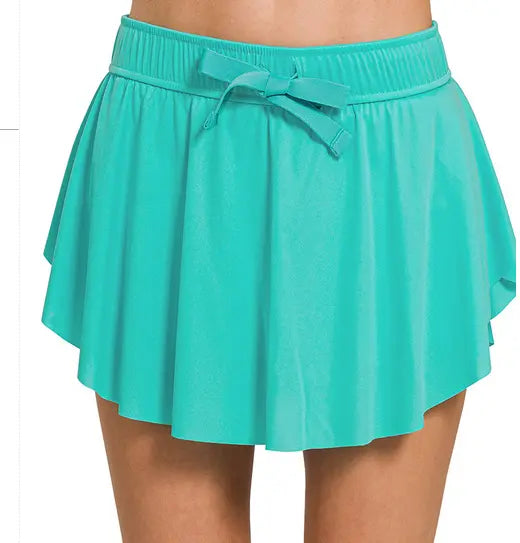 Ruffle hem tennis skirt with hidden inner pockets Branded By Barta