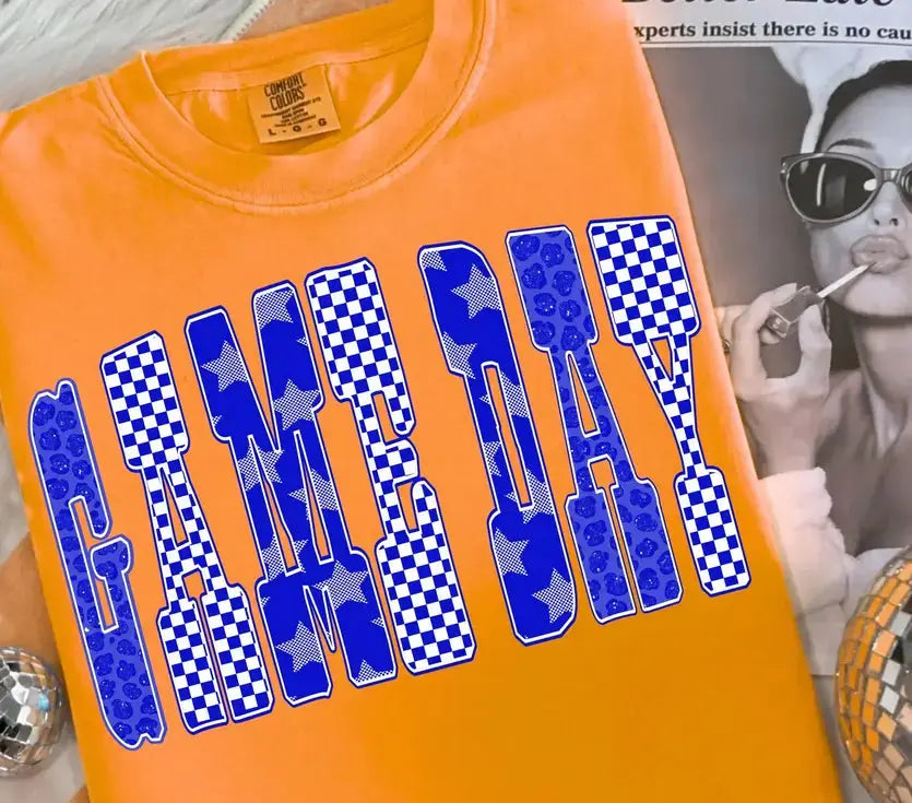 Game Day Blue checkered (Copy) brandedbybarta