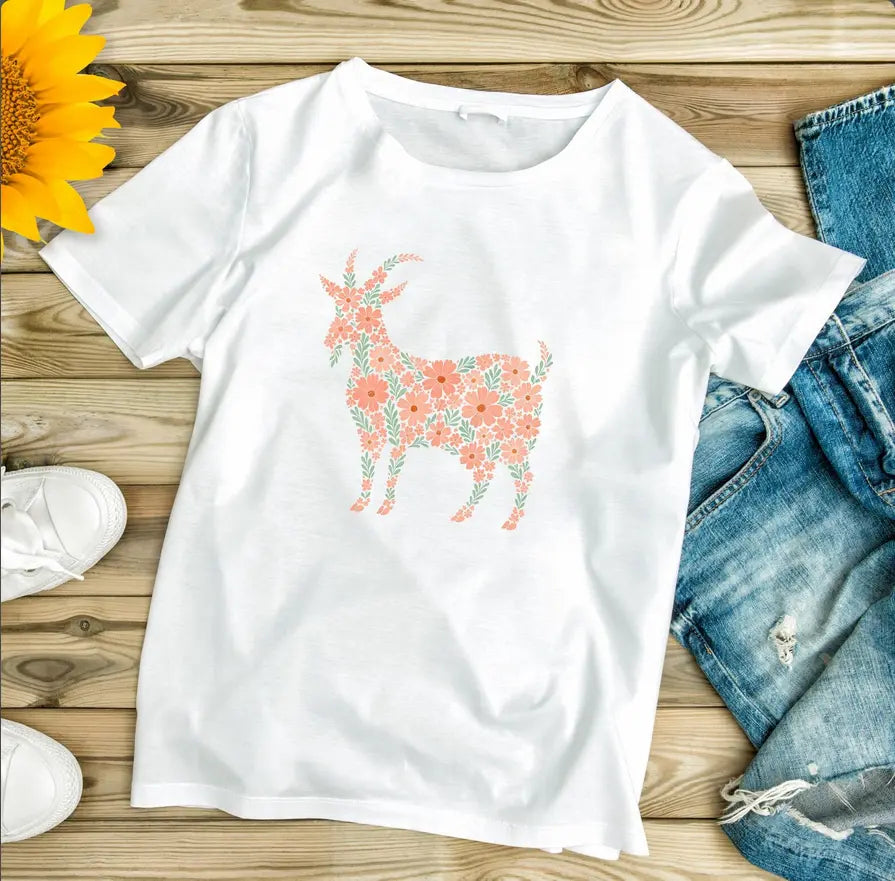 Floral goat brandedbybarta