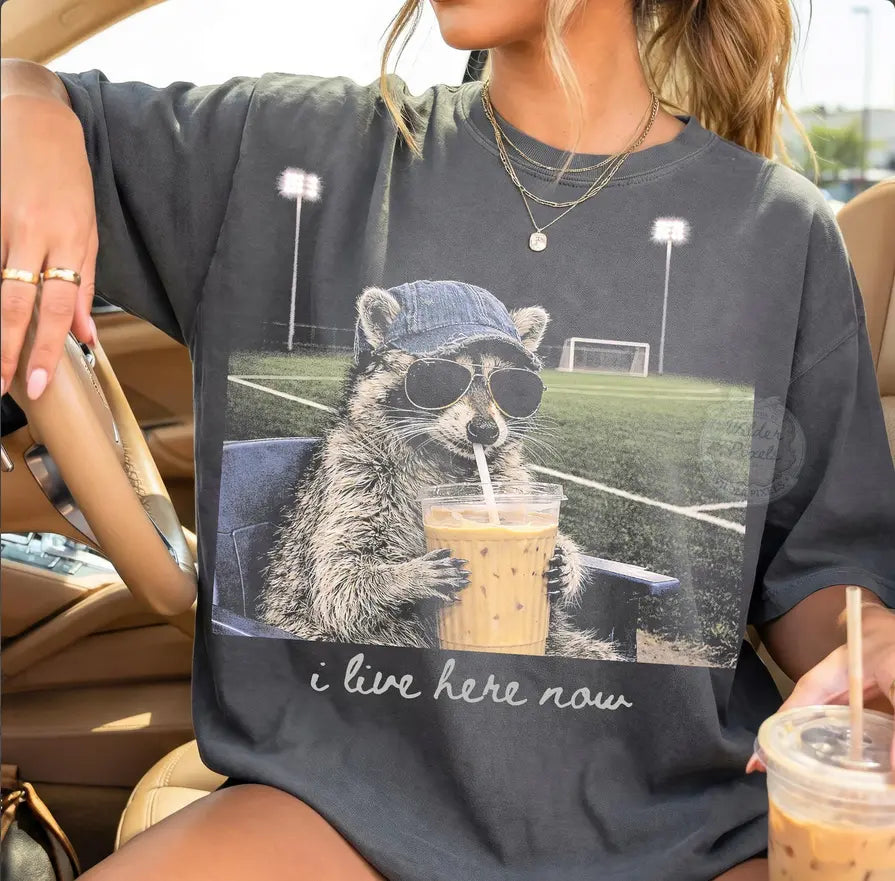 I live here now soccer raccoon brandedbybarta