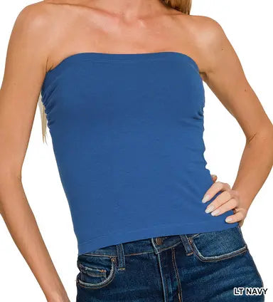 Cotton tube built-in bra top Branded By Barta