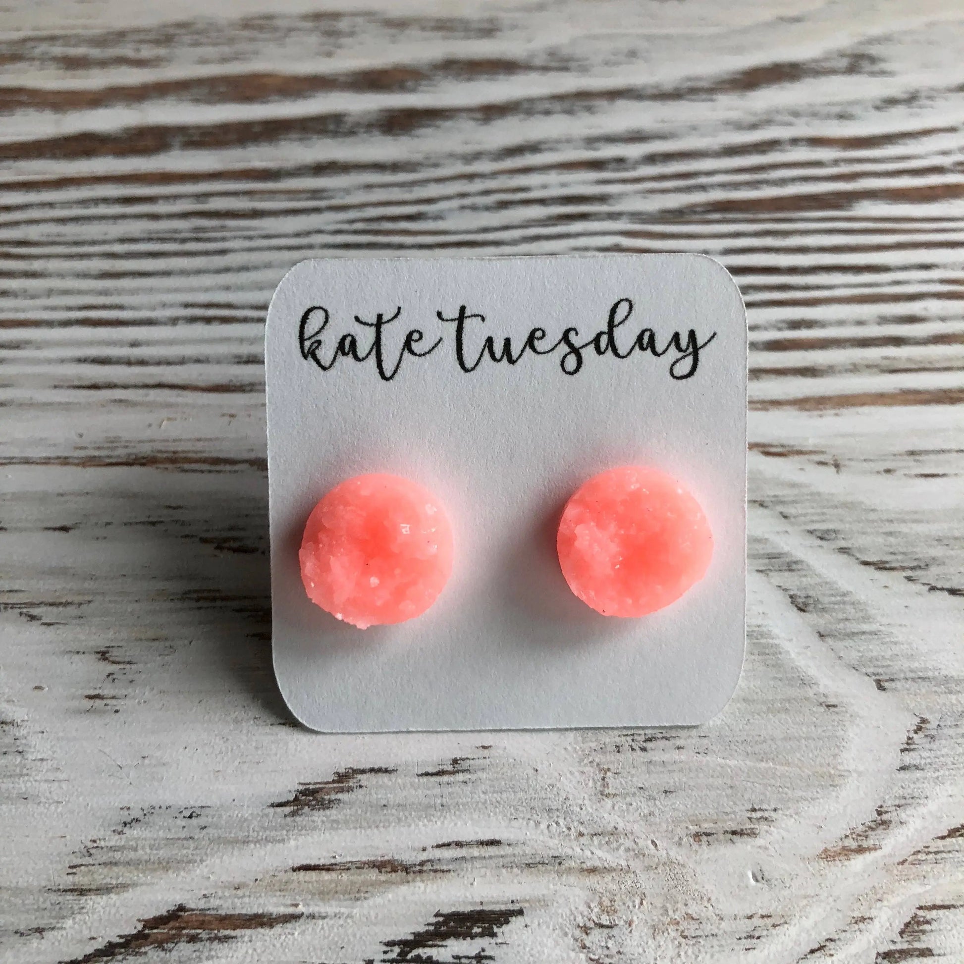 Summer Bright Raw Neon Stud Earrings Kate Tuesday Jewelry