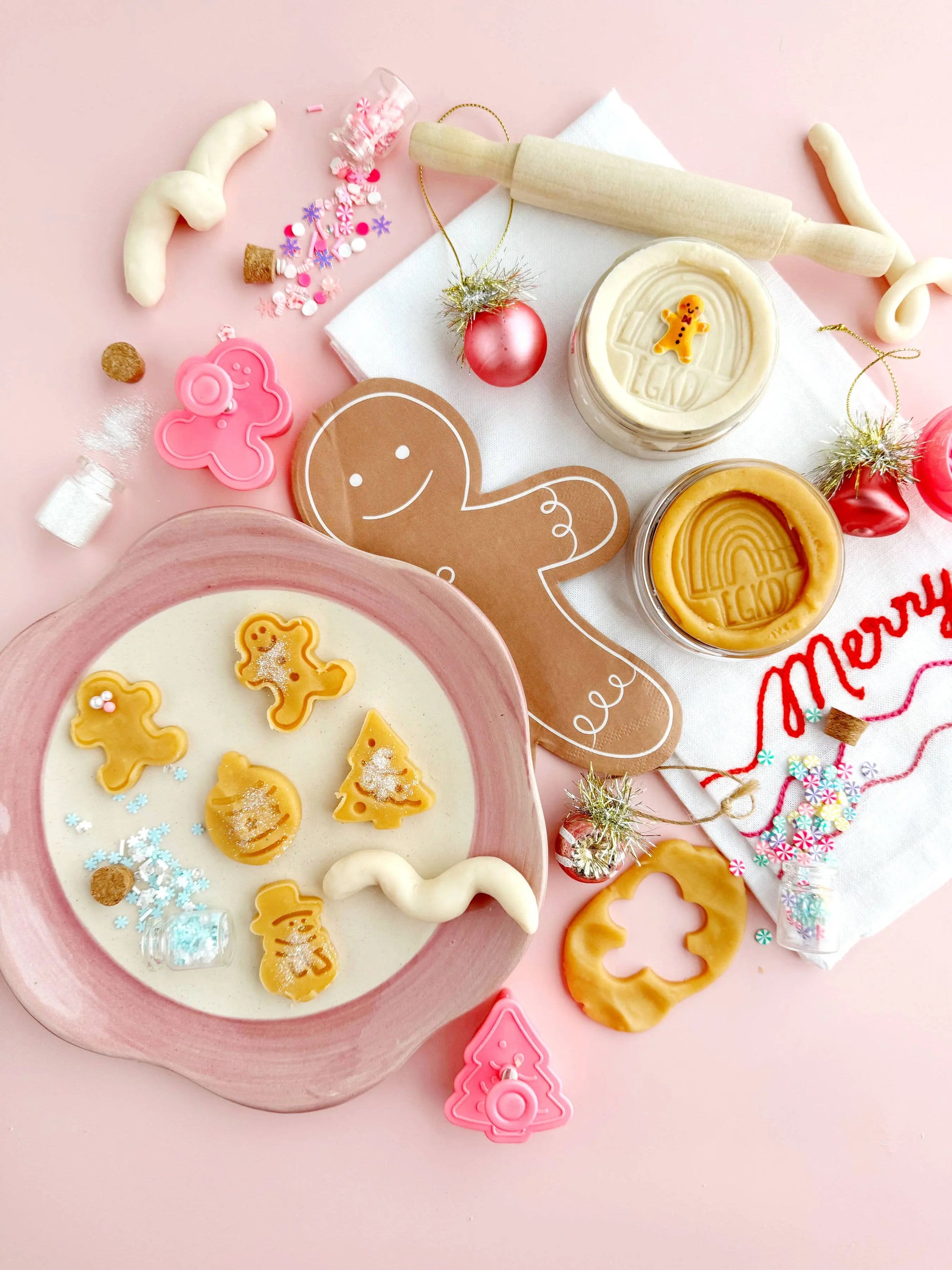 Holiday Cookies KidDough Play Kit Earth Grown KidDoughs (KidDoughs by EGKD)