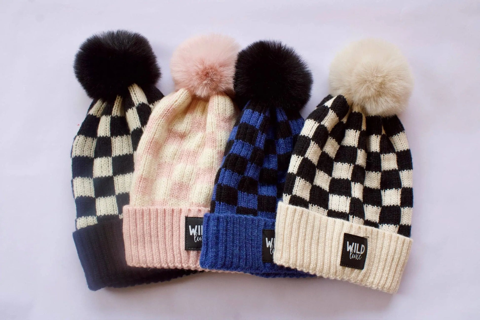 Checkered Beanies Wild Luxe