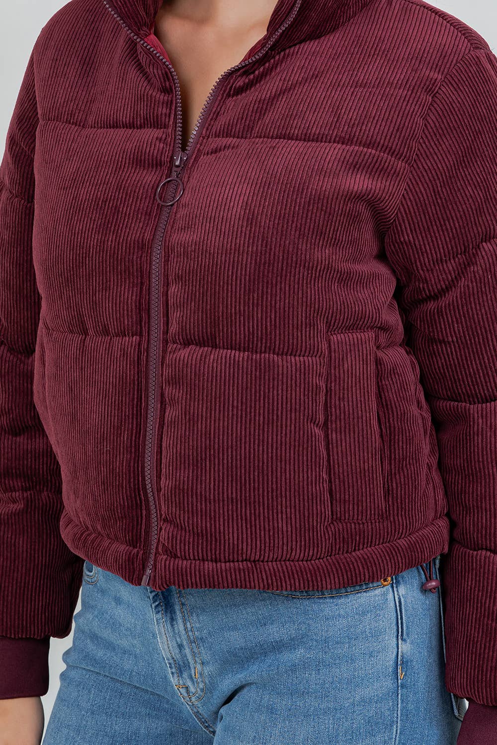 Quilted Corduroy Puffer Jacket Veracci