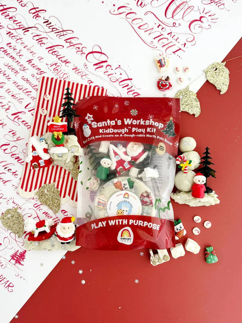 Santa's Workshop KidDough Play Kit Earth Grown KidDoughs (KidDoughs by EGKD)