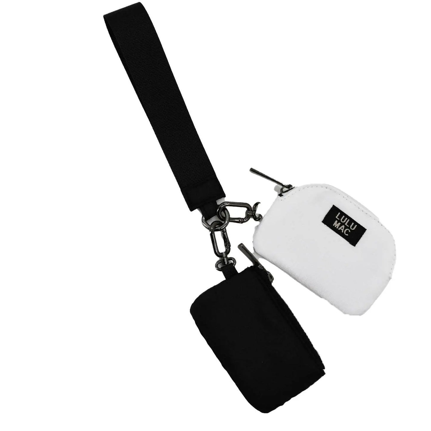 DP-8162 Black/White Lulu Mac Double Pouch Wristlets Girlie Girl Originals