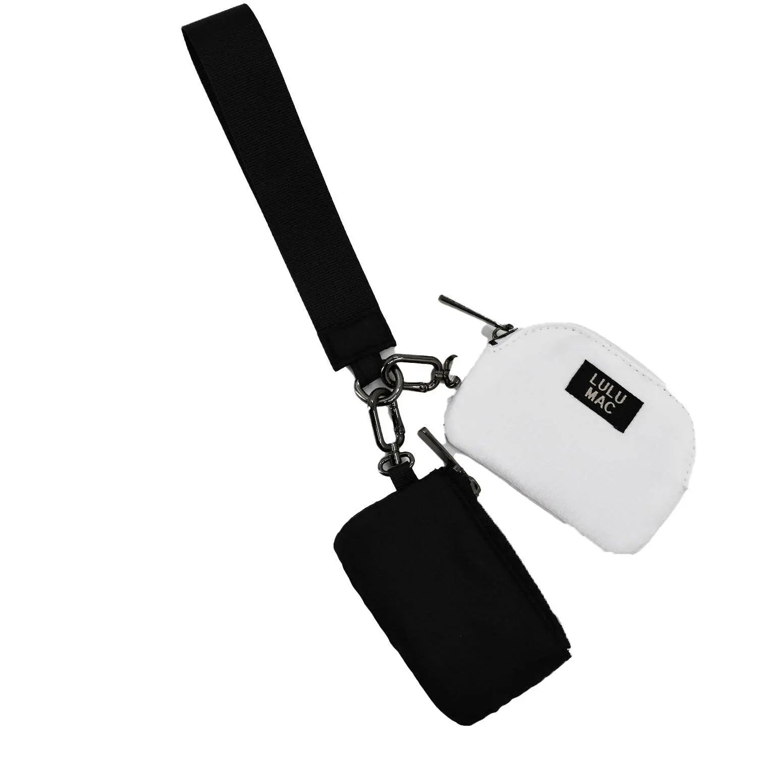 DP-8162 Black/White Lulu Mac Double Pouch Wristlets Girlie Girl Originals
