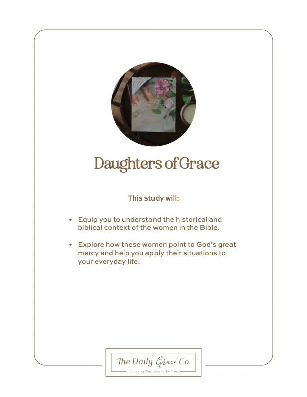 Daughters of Grace Bible Study The Daily Grace Co