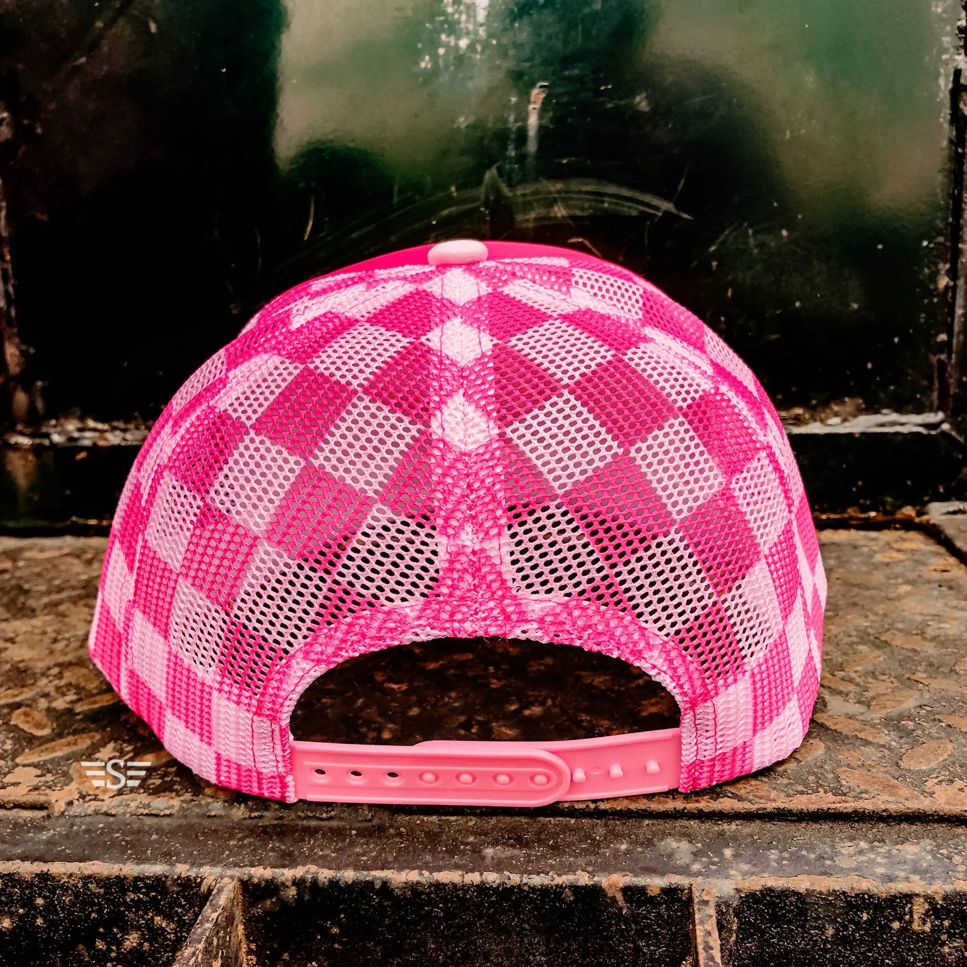 Checkered Mesh Back Foam Trucker Cap - Branded By Barta