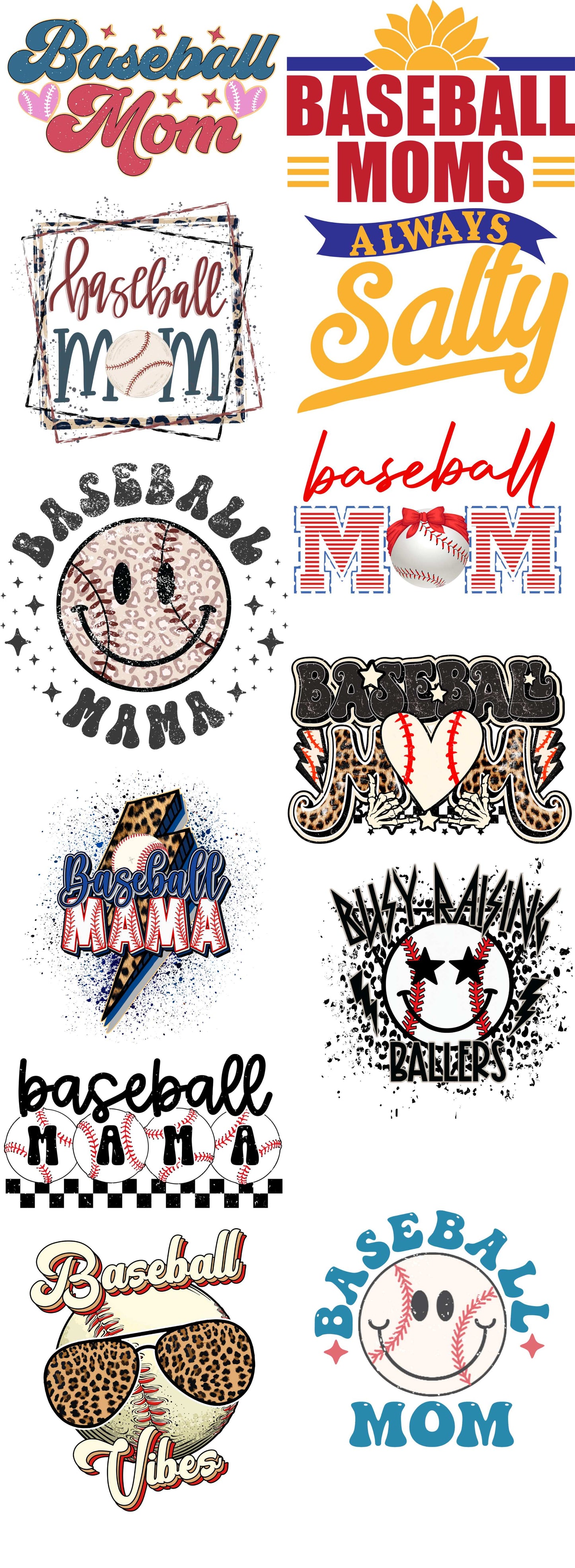 Baseball Mom 2 Pre Made Gang Sheet