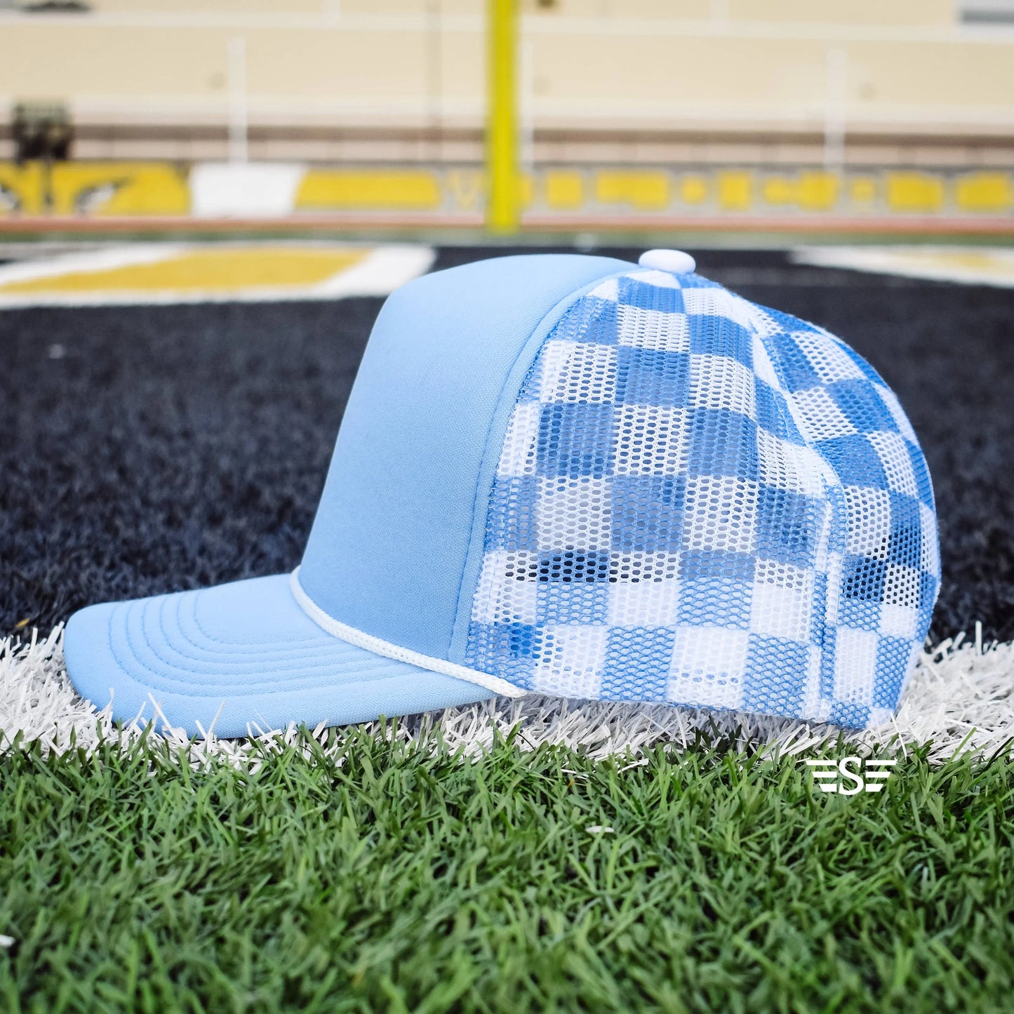 Checkered Mesh Back Foam Trucker Cap - Branded By Barta