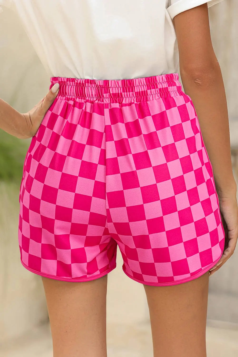 Checkered Drawstring Elastic Waist Shorts | S-XL Aapparella