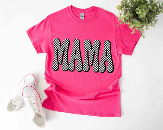 Checkered Bubble Font Mama