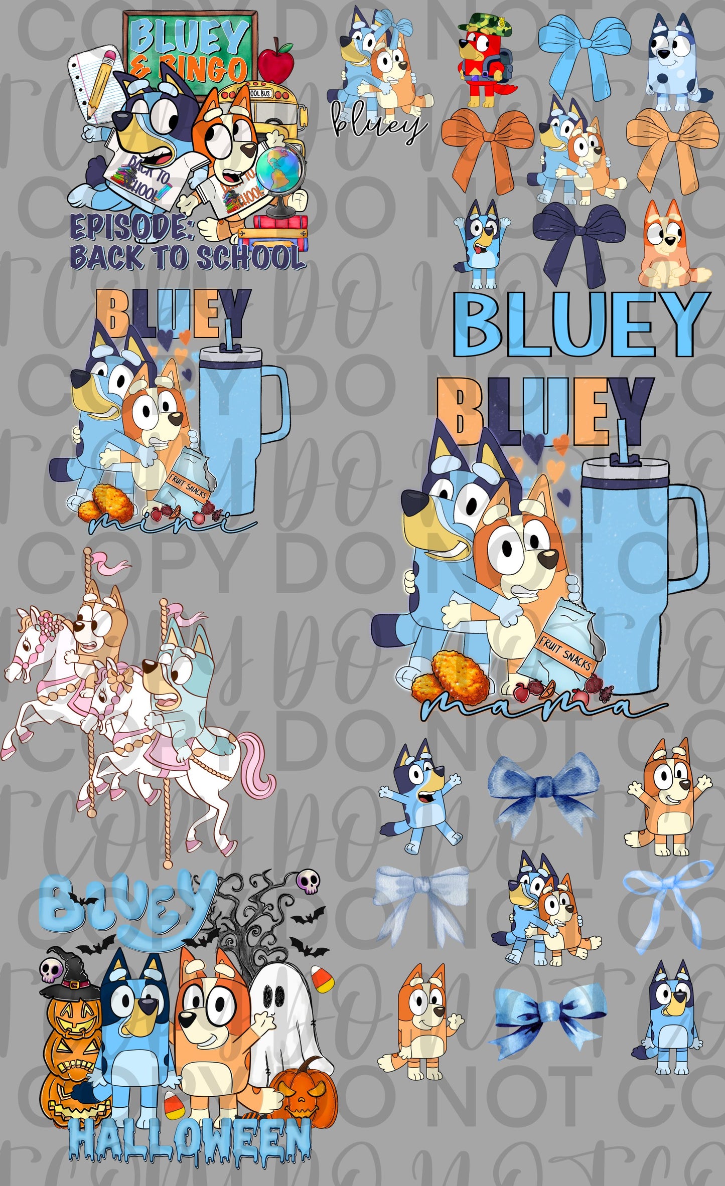 Bluey Premade Gang Sheet