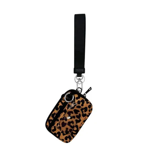 LL-1120 Wristlet Key Chain Single Pouch Leopard Girlie Girl Originals