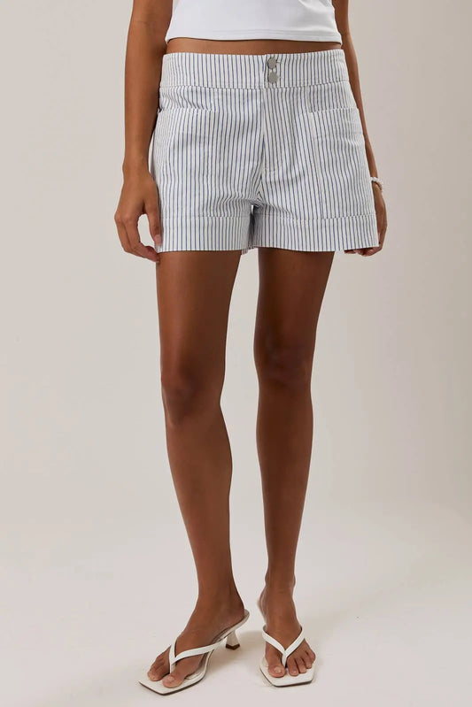 MID RISE STRIPE SHORTS LE LIS