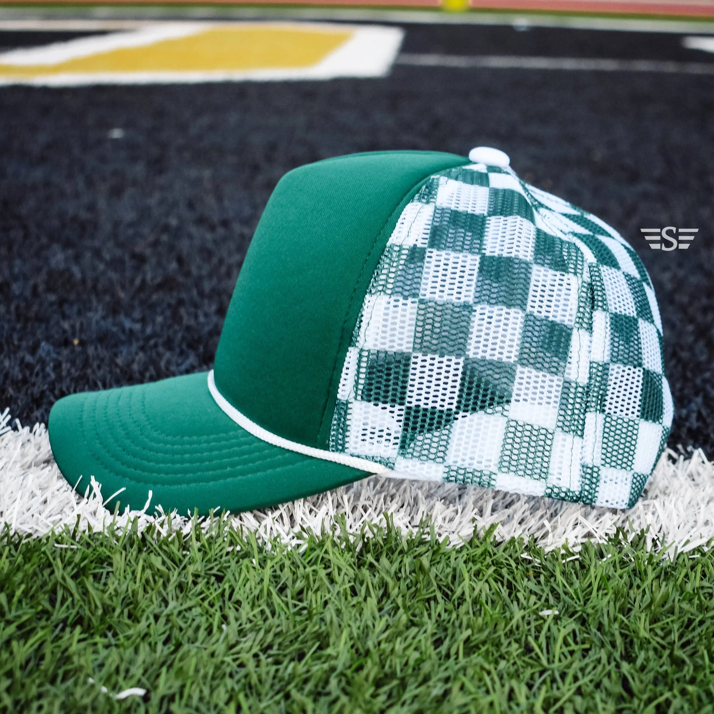Checkered Mesh Back Foam Trucker Cap - Branded By Barta
