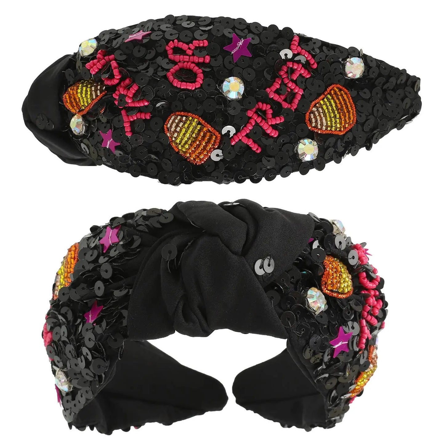 Halloween Trick or Treat Top Knotted Headband SP Sophia Collection