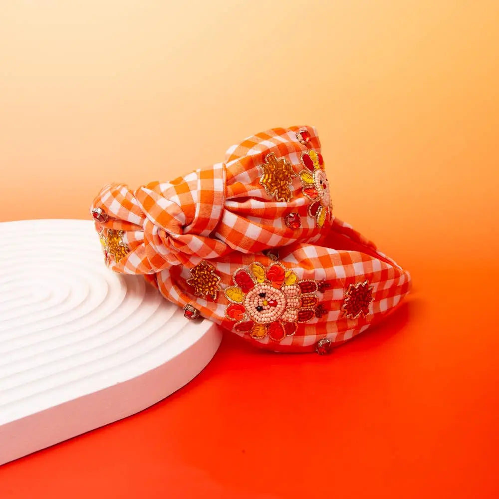 Checker Turkey Headband SP Sophia Collection