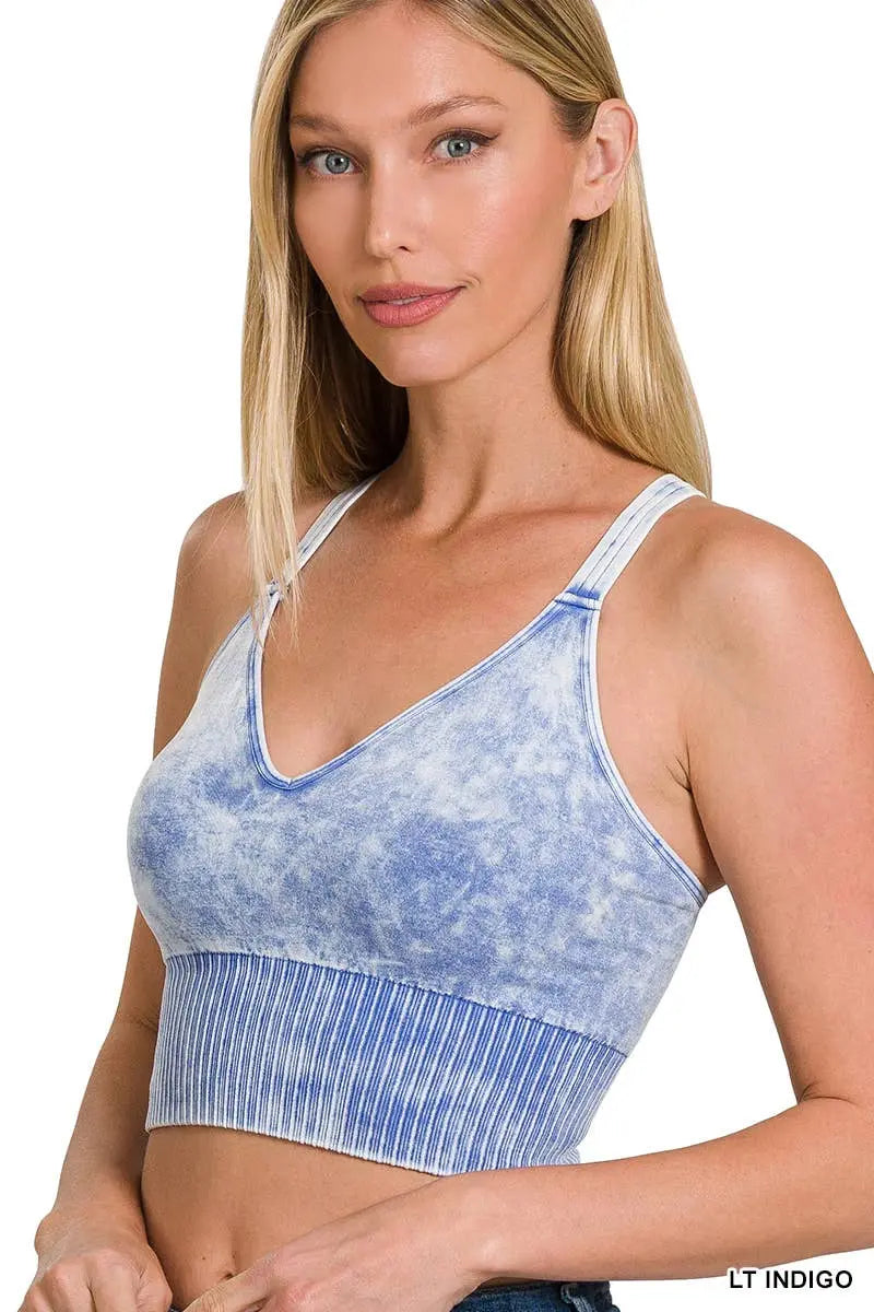 Washed Seamless Bra Cross Back - Branded By Barta